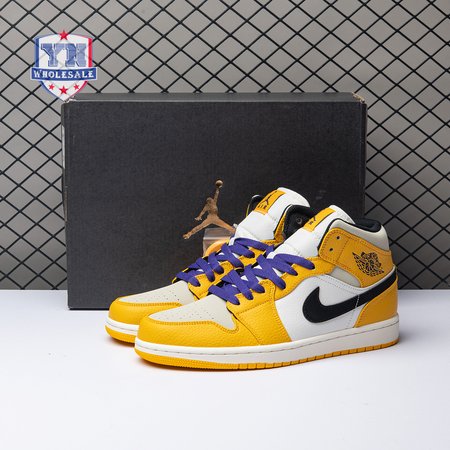 Air Jordan 1 Mid SE Lakers 852542-700 Unisex