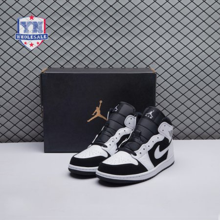 Air Jordan 1 Mid White Black Unisex