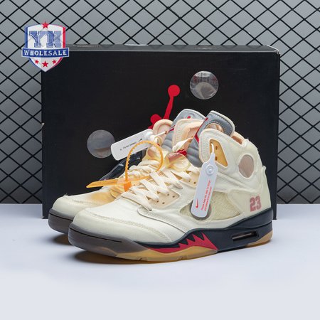 OFF-WHITE x Air Jordan 5 "Sail" Men's