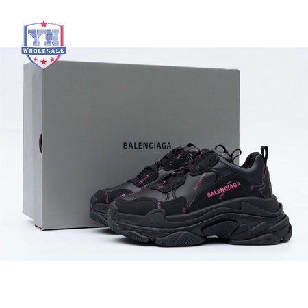 Balenciaga Triple S Allover Logo Black Pink (W) SIZE: 35-45