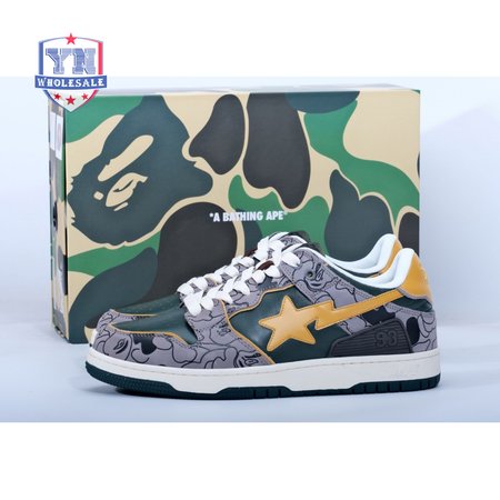 Bape Sk8 Sta Grey Mustard Yellow 40-45