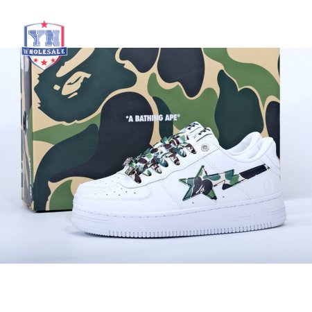 Bape Sta Low White ABC Camo Green 36-45