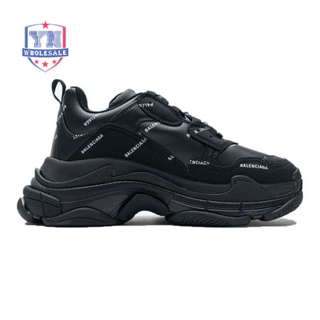 Balenciaga Triple S Logo Black 34-45