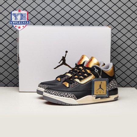 Air Jordan 3 Black Gold Men's