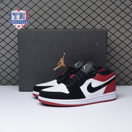 Jordan 1 Low Black Toe 553558-116 Unisex
