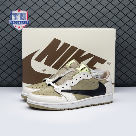 Jordan 1 Retro Low Golf Travis Scott Neutral Olive FZ3124-200 Unisex