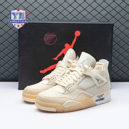 Air Jordan 4 RERO x Off-White AJ4 OW Sail Unisex
