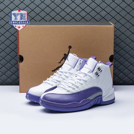 Air Jordan 12 White Purple Men's