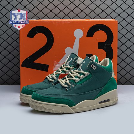 Air Jordan 3 Retro Bicoastal Black Malachite Fossil FZ7974-300 Unisex