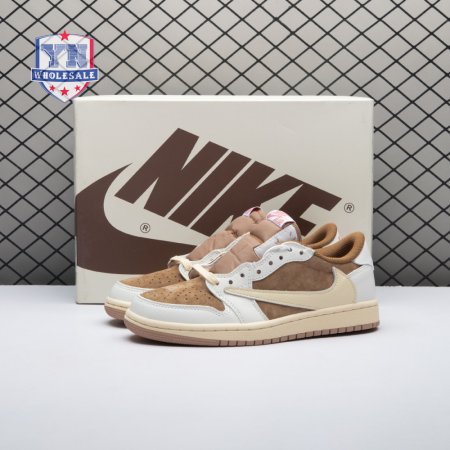 Jordan 1 Retro Low OG SP Travis Scott White Light Khaki DM7866-106 Unisex