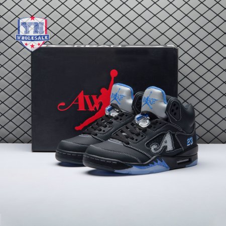 Awake NY x Air Jordan 5 "Black/Racer Blue" DV4982-004 Unisex
