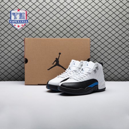 Jordan 12 Black White Blue Men's