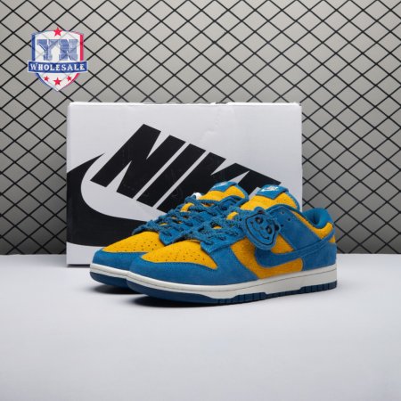 Nike Dunk Low SE Panda-Monium Court Blue Yellow Ochre Suede IH7648-700 Unisex