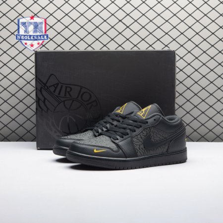 Jordan 1 Low Black Elephant Print IM6568-010 Unisex