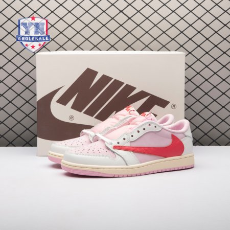 Travis Scott x Air Jordan 1 Low Shy Pink IQ7604-101 Unisex