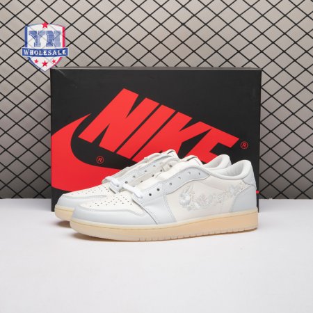 Jordan 1 Retro Low OG Rabbit Floral Swoosh IF4391-100 Unisex