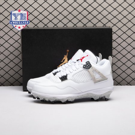 Air Jordan 4 Retro TD Cleat White Cement HQ0207-106 Men's