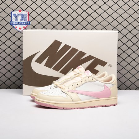 Jordan 1 Retro Low OG SP Travis Scott Shy Pink IQ7604-100 Unisex